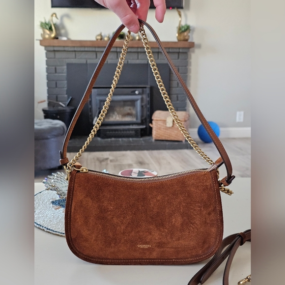 Coach Handbags - Coach Waverly Suede Bag